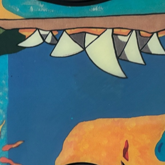 Handmade Australia Wine Glass Caddy Holds 4 Coastal Beach Eclectic Colorful - Picture 2 of 3